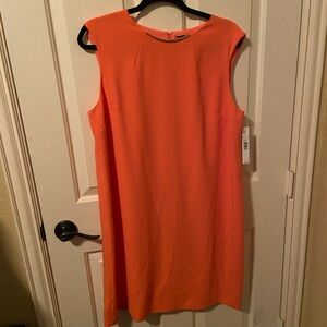 Alex Marie Vibrant Orange Midi Dress